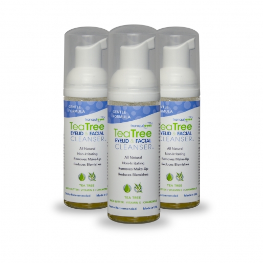 Gentle Formula Tea Tree Eyelid and Facial Cleanser (3Pack) • Eye Eco